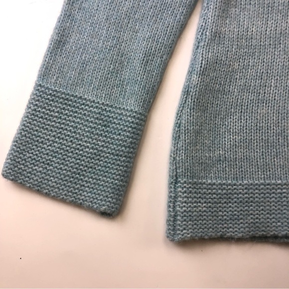 Nanette Lepore turtleneck sweater blue nylon wool yak blend drop shoulder Medium - Picture 2 of 10